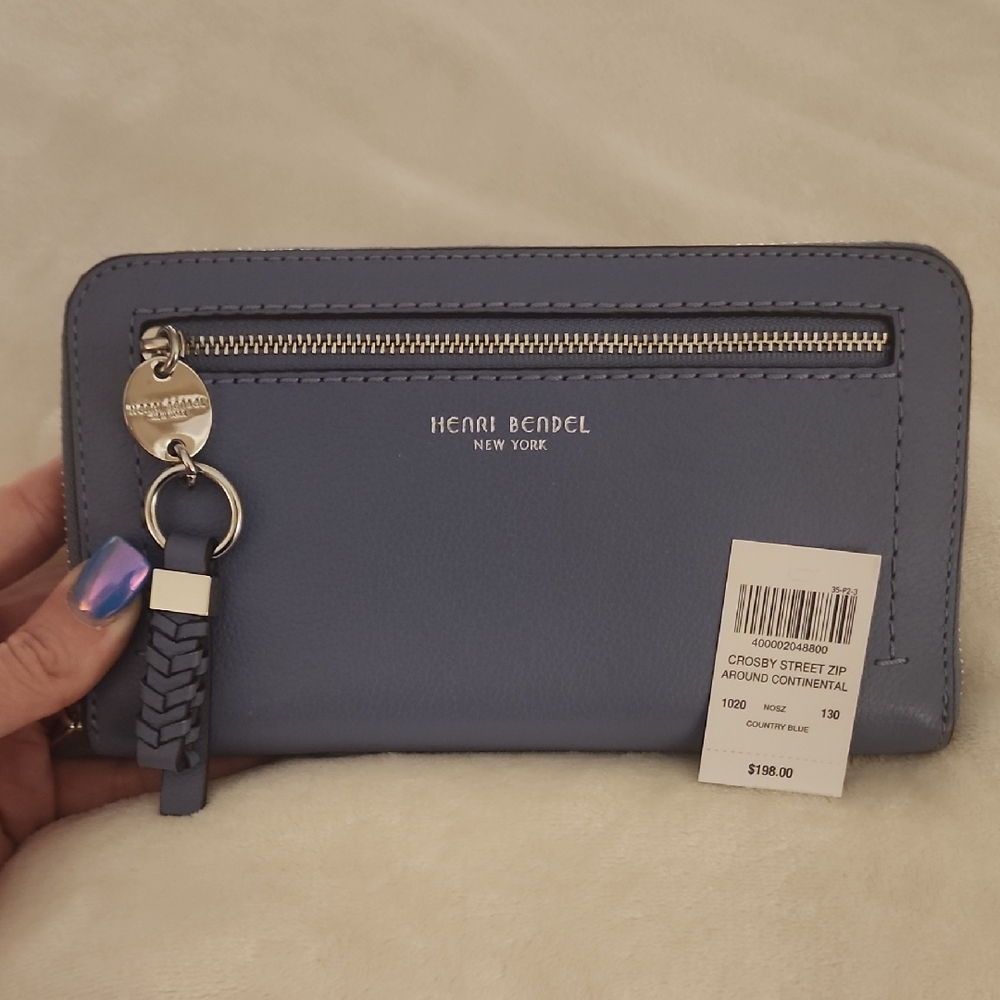 Henri Bendel Periwinkle Zip-Around Wallet